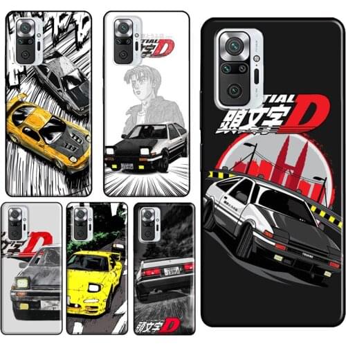 Anime Intial D For Xiaomi Redmi Note 10 Pro 8T 9S Note 7 8 9 Pro Phone Case For Redmi 9C 9T 9 9A 8A K40