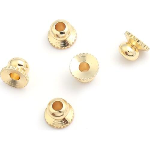 5pcs Copper Genuine Gold Plated Gear Shape Base Stereoscopic Flower Bead Caps Holder For Jewelry Making Beaed Bracelet Necklace