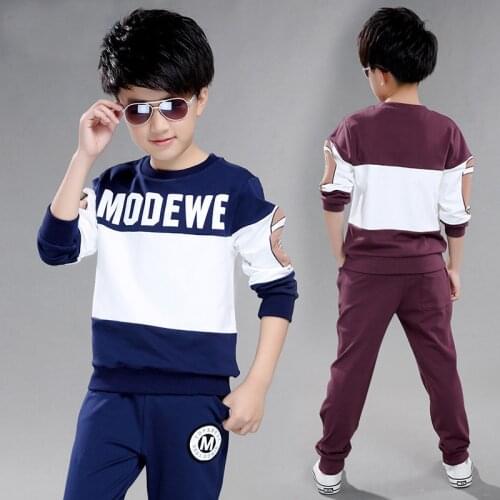 Children Clothing 2021 Spring Boys Clothes Tops+Pants Outfit Kids Sports Clothes Suit For Boy Clothing Sets 5 6 8 10 12 Years