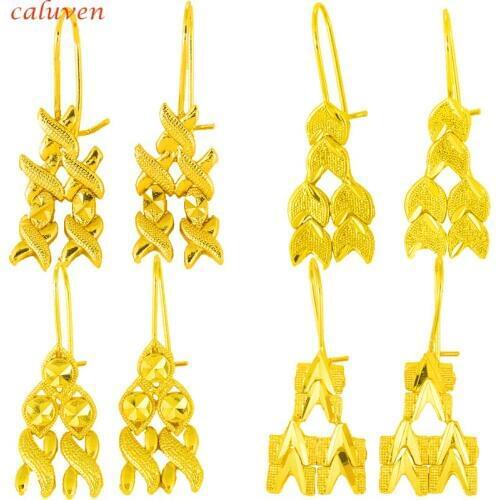 Ethiopian Earrings Gold Color Heart Love Jewelry for Women/Girl Wedding Party Arab African Eritrea Habesha Gifts