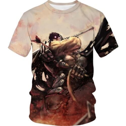 Berserk 3D Printed T-Shirt Anime Manga Comic Fashion Streetwear Men Women Oversized Hip Hop T Shirt Harajuku Berserker Tees Tops