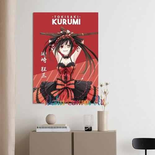 Canvas Tokisaki Kurumi Anime Pictures Home Decoration Manga Paintings Poster HD Prints Wall Art Modular Living Room Framed