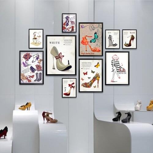 Creative high heels decorative painting female bag womens clothing store modern paintings simple fashion clothing shoe store