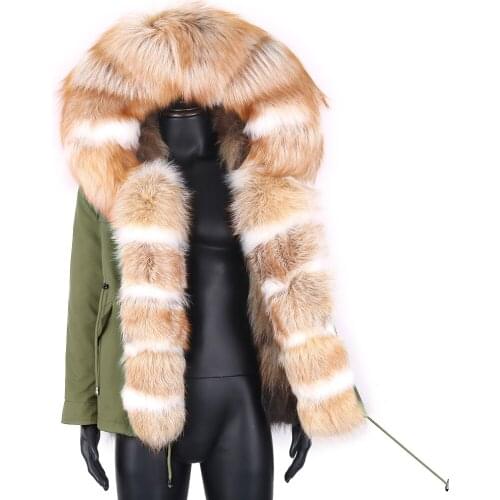 Winter Waterproof Jacket 7xl Men Russia Red Fox Fur Coat Man Winter Real Fox Fur collar Thick Short Parka Snowjacket 2021