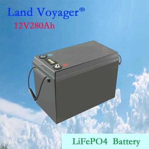 Land Voyager 12V 300Ah LiFePO4 battery pack with 150A BMS 12.8v 300ah LiFePO4 battery for travel inverters and solar cells