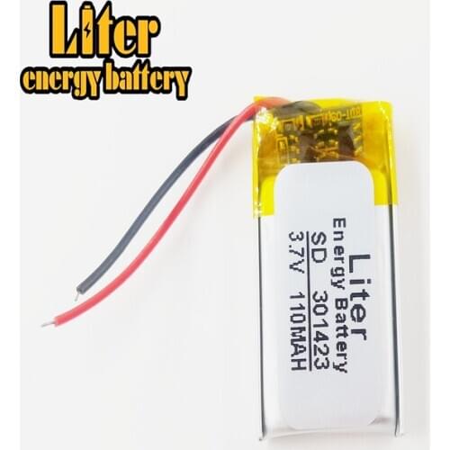 Liter energy battery polymer lithium battery 301423 3.7V 110MAH 301525 MP3,MP4,MP5,GPS,DVD,Bluetooth headset small speaker toy