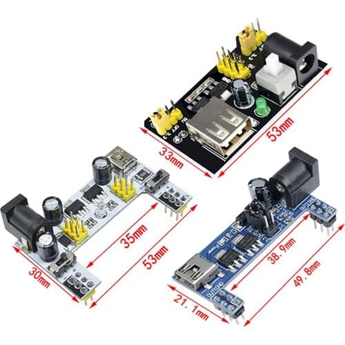 MB102 Breadboard Power Supply Module /MB102 white Breadboard Dedicated Power Module 2-way 3.3V 5V MB-102 Solderless Bread Board