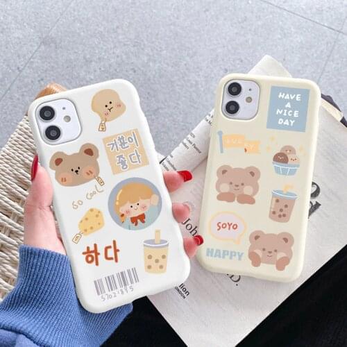 Cute Cartoon Bear Case For Funda Xiaomi Redmi Note 8T 9T 9 8 10 7 Pro s 9s 6 5 9C Mi 11 10T SE Lite A3 Poco F3 X3 NFC TPU Cover