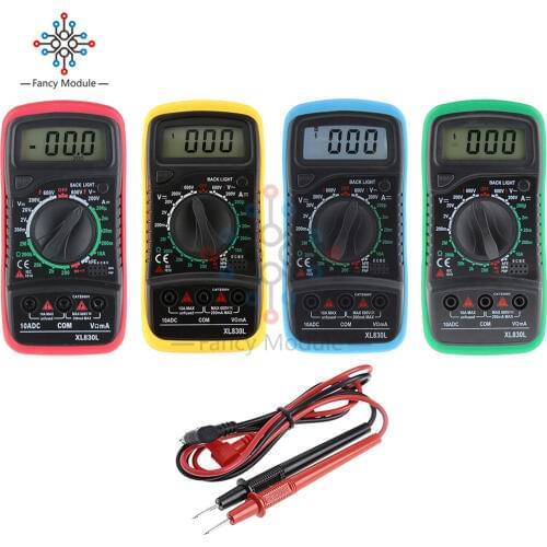 XL830L Multimeter LCD Backlight Portable AC/DC Ammeter Voltmeter Ohm Voltage Tester Meter Multimetro Handheld Digital Tester