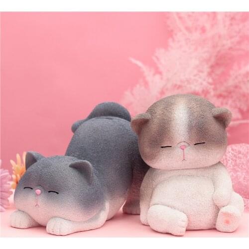 Cartoon kawaii Fat cat room decoration piggy bank Korea cute creative piggy bank birthday gift childrens change bank home decor