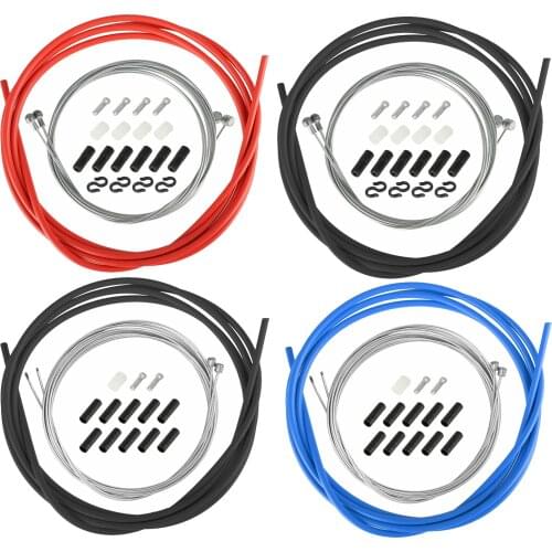 Bike Cable Housing Set Brake Shifter Front Rear Derailleur Cables Hose Ends Cap