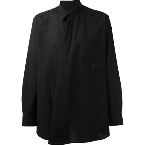 S-6XL! Large mens shirts 2019 Original irregular design of mens shirt oblique access control out of mens clothing