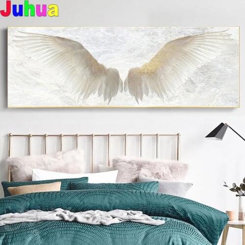 Full square round diamond painting Angel wings diamond embroidery 5D rhinestone mosaic diamond inlaid pattern decor Home large