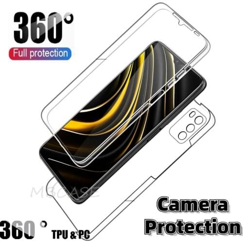 Mi 11 Lite 11 Pro 360 Full Cover PC+Silicone Case for Xiaomi Mi 11 Ultra Poco X3 Pro F3 Redmi Note 10 Pro 9T 9AT 9C NFC K40 Pro