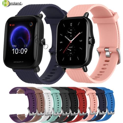 Silicone 20mm Watch strap band For Xiaomi Huami Amazfit Bip U / S / lite Sport Smart Wristbands For Amazfit GTS 2 / 2e/Mini belt