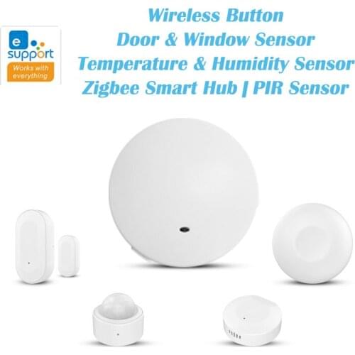 Zigbee 3.0 Smart Hub Door Sensor PIR Sensor Temperature & Humidity Sensor Wireless Button Home Security Protection Automation