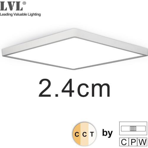 LED Modern Square Ceiling Light 45W 220V 5000K 4000K 2800K 3 Colors For Kitchen Bedroom Bathroom Lamps Ultrathin Ceiling Lamp