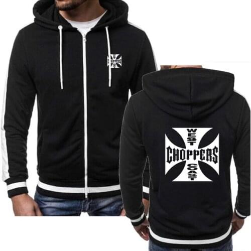 2021NEW Spring Autumn Harajuku Sweatshirt West Coast Choppers Hoodies Men Streetwear Fleece Zipper Jacket Men clothing a