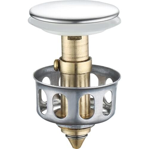 Universal Wash Basin Bounce Drain Filter Sink Drain Vanity Stopper Bathroom Accessories Bathtub Plug Trap Hair Catcher Faucet