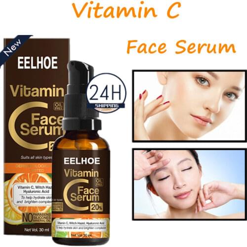 Vitamin C Liquid Serum Whitening Face Serum Lighten Spots Brightening Facial Skin Fade Dark Spots Remove Freckle Speckle TSLM1