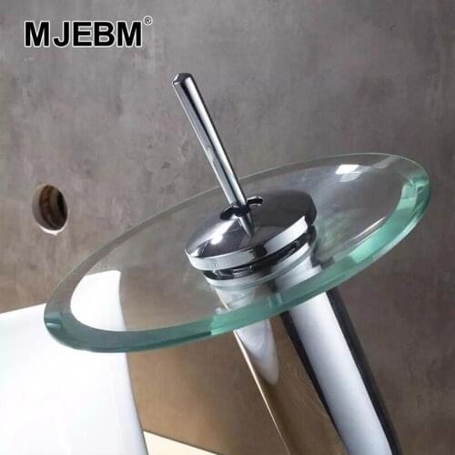 Bathroom Waterfall Basin Torque Regulator Sink Faucet Chrome Plated Polished Glass Side Faucet Faucet Handle Faucet