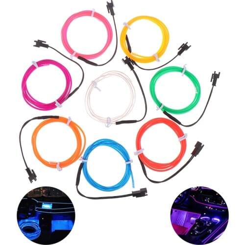 1M Neon Light Dance Party Decor Light LED Lamp Flexible EL Wire Rope Tube Strip