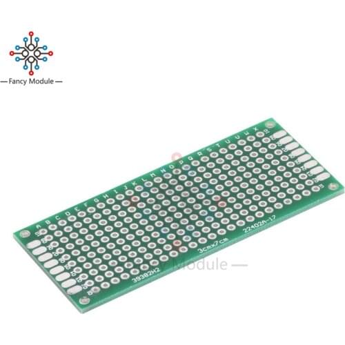 10PCS Double Side Prototype PCB Bread board Tinned Universal 3x7 cm 30x70 mm FR4