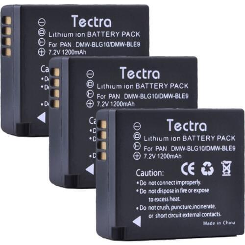 3PCS 1200mAh DMW-BLG10 BP-DC15 Camera Battery for Panasonic Lumix GF6,GX7,GX80,GX85,GX7 Mark II,LX100,D-Lux(Type 109)