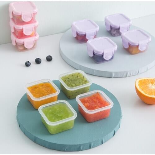 5PCS Mini Food Sealed Box Baby 100% BPA Free Snacks Container Portable Bait Fish Hook Medicine Storage Jars 60ML