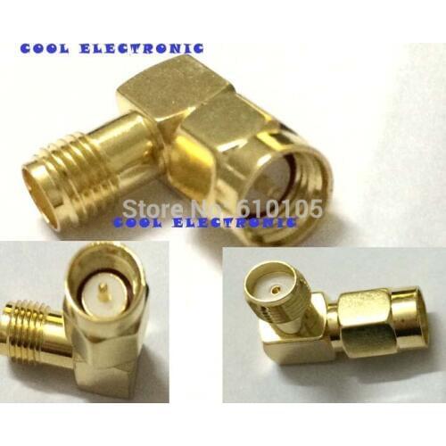 3pcs/lot RF adapter SMA Male to SMA Female Right Angle Connector