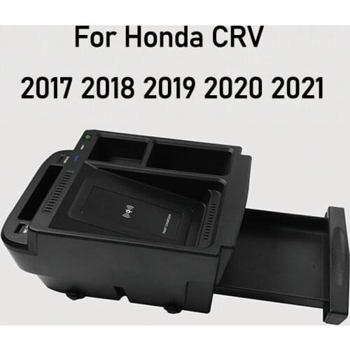 For Honda CRV 2017 2018 2019 2020 2021 10W Cigarette Lighter Installation Car Wireless Charger Mobile Phone Fast Charge