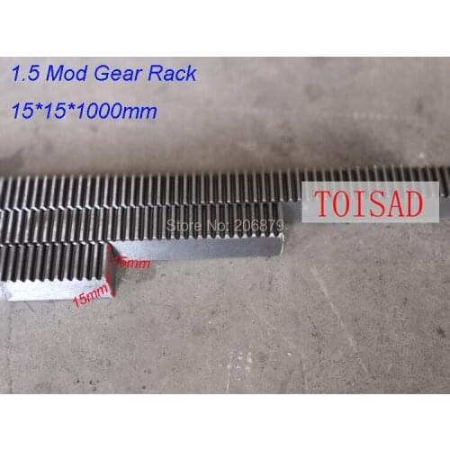 1Pcs 1.5M Mold 15*15*1000MM Gear Rack Precision CNC Rack Straight Teeth Toothed Rack Router