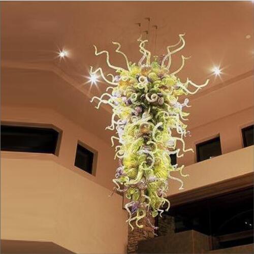 Free Shipping 100% Mouth Blown Borosilicate Pendant Lamps High Ceiling Decoration Murano Glass Pendant Lights for Bedroom Decor