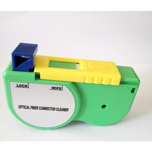 Free Shipping Fiber Optic Cleaner LC SC FC ST Connector Cassette Cleaning Box Tool 500+ times
