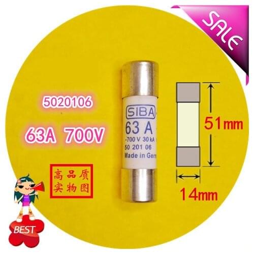 63A 700V 5020106 aR 14x51mm Fast Fuse Tube Fuse Fuse