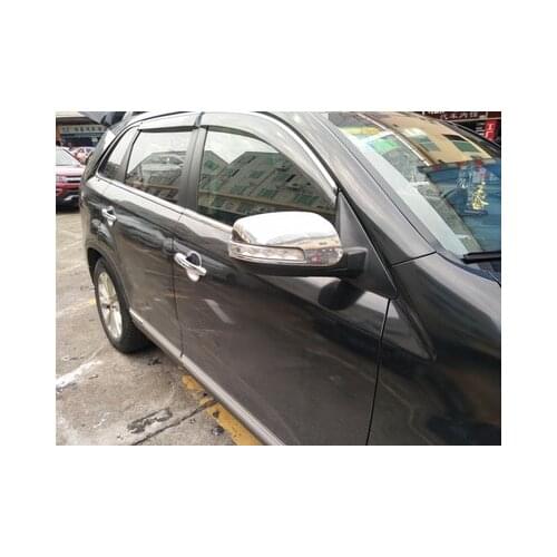 For KIA sorento 2009-2014 Rear View Mirror Cover Trims Side Door Rearview Mirrors Frame Protector ABS Chrome Car Accessories