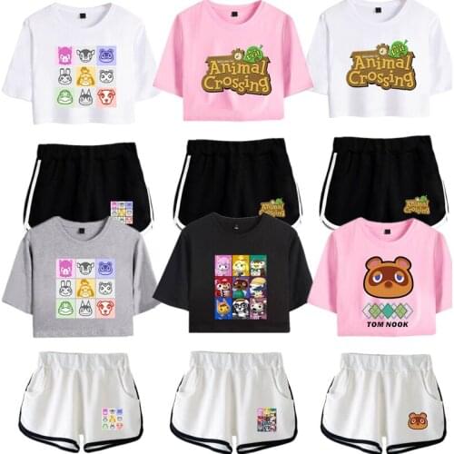 Animal Shirt Shorts Summer T-shirt Girl Sports Cross Cosplay Costume Tops Shorts Suits Tracksuits Clothing