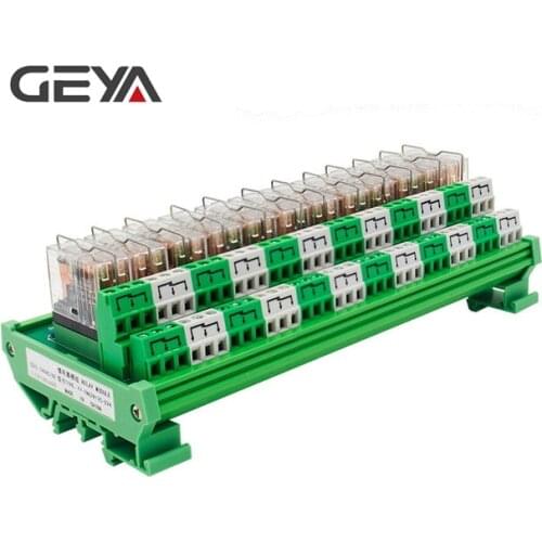 GEYA 2NG2R 12 Channel Omron Relay Module 2NO 2NC 12VDC 24VDC DPDT Relay PCB BOARD