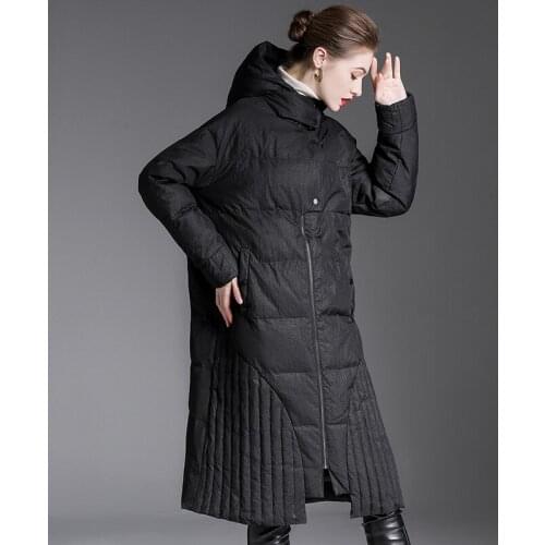 Han edition loose long down jacket whom the new 2020 winter fashion lady white duck down more leisure coat