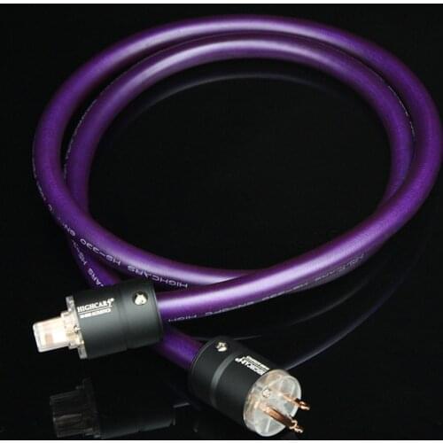 HIGHCARS 6N-OFC Oxygen-free Copper Power Cable for CD Player Amplifier - US 24K Gold Power Plug