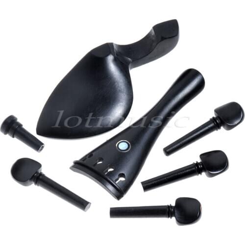 Violin Tailpiece Tail Piece Endpin 4 Pegs Chinrest Pegs Violin Parts For 3/4 Or 1/2 Violin
