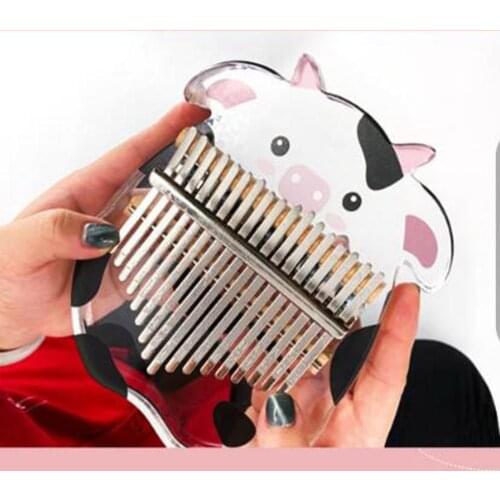 Kalimba 17 Key Thumb Piano Acrylic Musical Instrument Tuning Hammer Phoneme Sticker