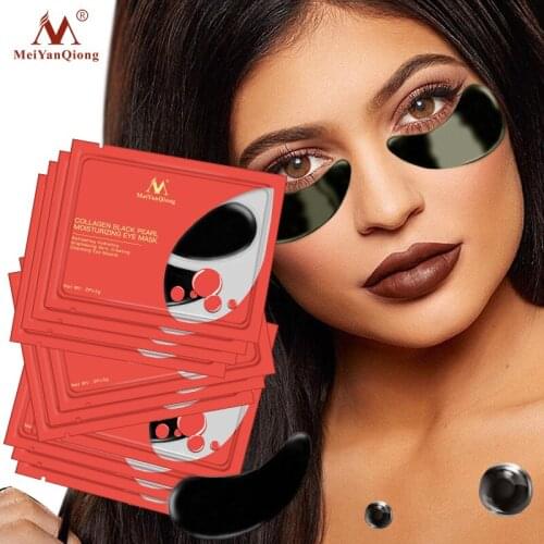 Black Pearl Collagen Mask Natural Moisturizing Gel Eye patches Remove Dark Circles Anti Age Bag Eye Wrinkle 10 Piece Skin Care
