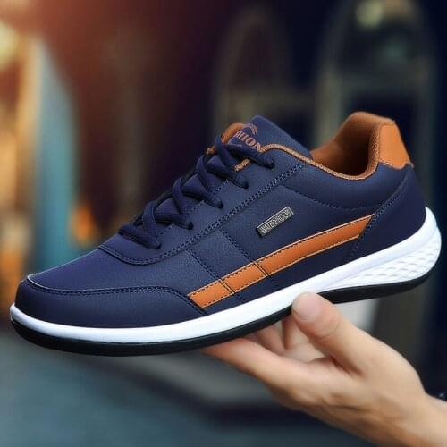 High Quality Leather Men Sneakers For Men Casual Shoes Outdoor Men Sneaker Spring Sneakers Man Leather Men Shoes Big Size 38-48