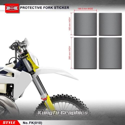 KUNGFU GRAPHICS Front Fork Tube Guards Custom MX Decals Vinyl Stickers Set for Suspension for MX Dirt Bike Off Road Motorcycle
