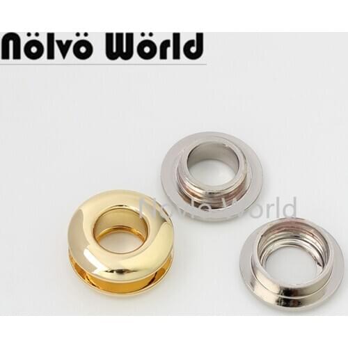 50 pieces 5 colors 8mm copper material cast solid round screws eyelets grommet for purse chain bag handbag accessories