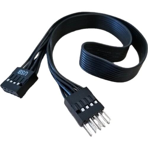 Motherboard Mainboard 9Pin USB 2.0 Male to Female Extension Dupont Data Cable Cord Wire Line 30cm for PC DIY