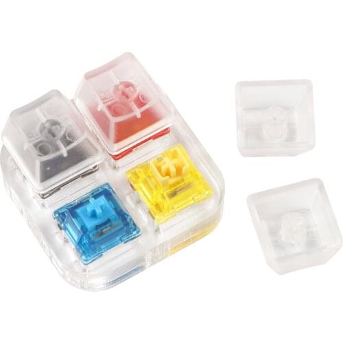 Customized Mechanical Gaming Keyboard Switch Tester With Transparent Keycaps Ink Black Red Blue Yellow Switches Tester