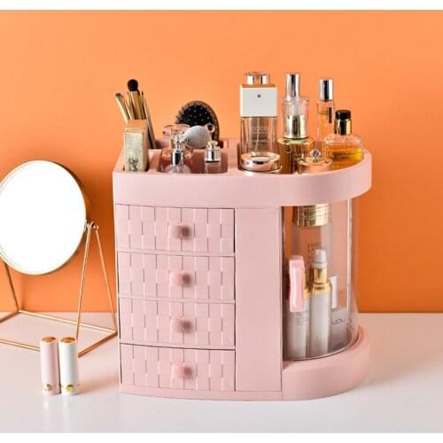Fashion Desktop Cosmetics Organizer Desktop Waterproof And Dust-proof Box Convenient Drawer Lipstick Mask Makeup Box