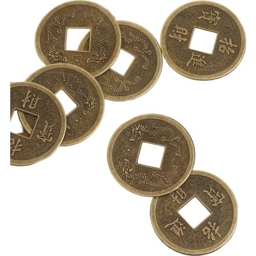50 Pieces Feng Shui Coins 0.9'' Lucky Chinese Fortune Coin I Ching Money